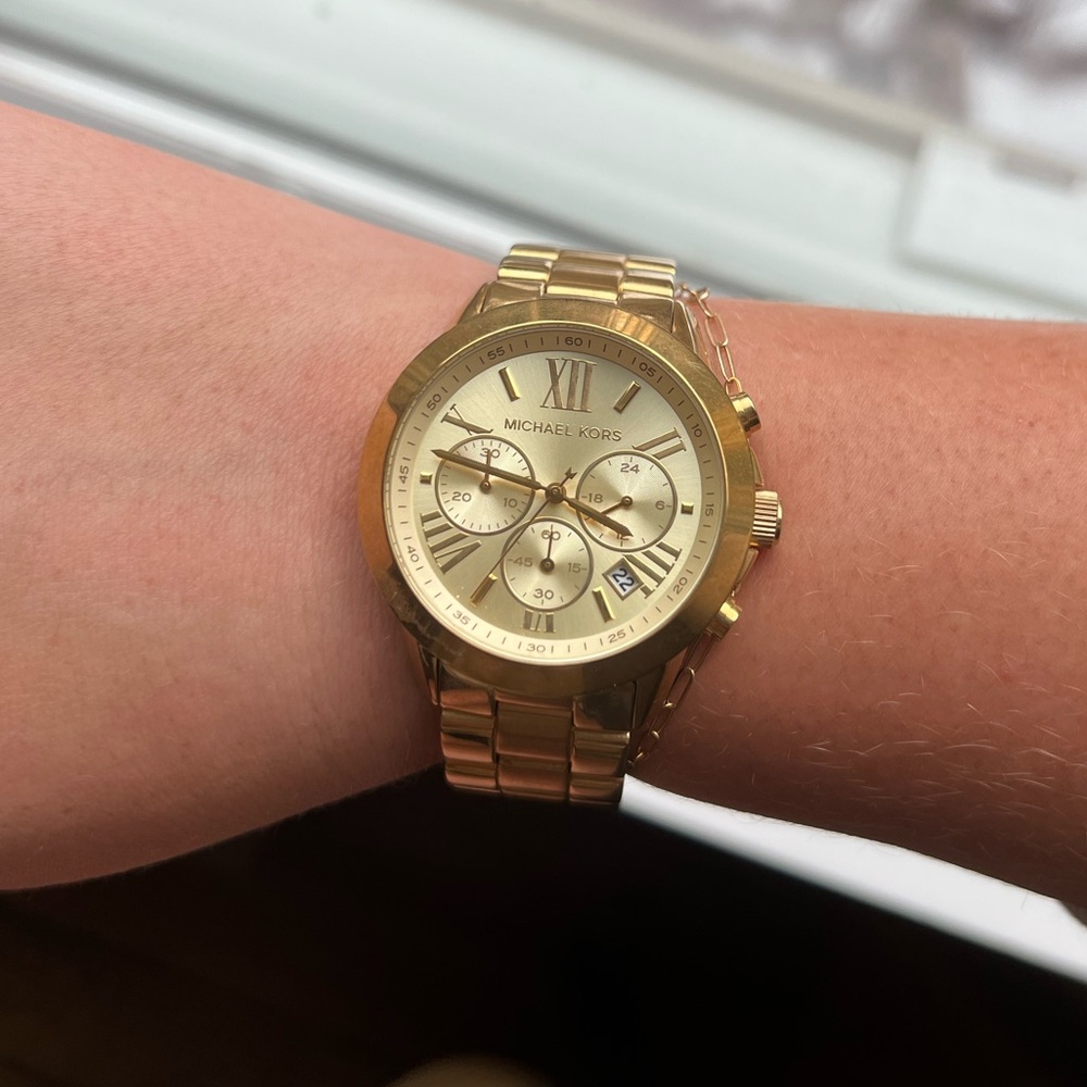 Gold Michael Kors Watch.
